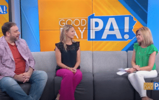 Dr. Michael Verber and Ann Hoffman, Director of Dental Programs at Central Penn College, discussing the new EFDA program at Central Penn College on ABC27's Good Day PA